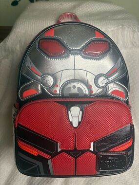 Loungefly Red and Silver Ant-Man Mini Backpack